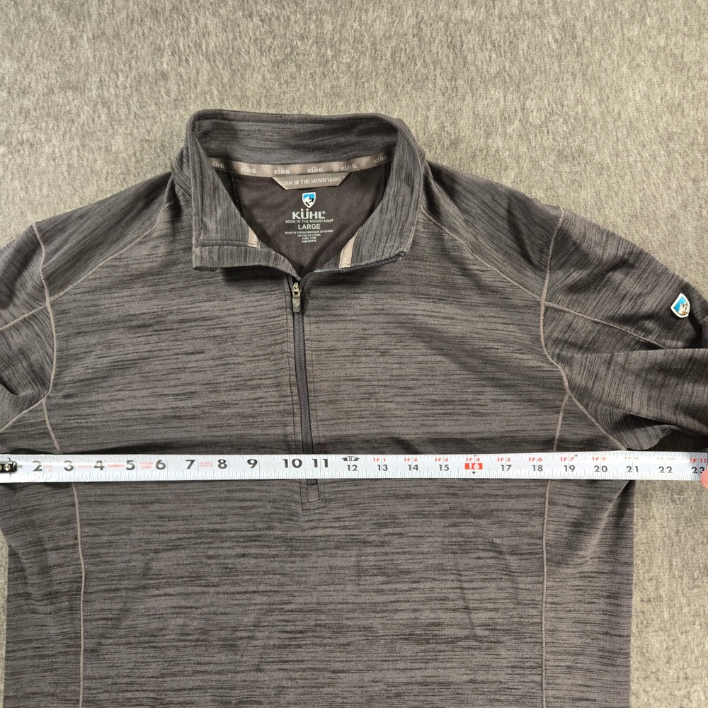 KUHL Alloy 1/4 Zip Mens Large Gray Space Dye Activewear Hiking Style 3118 - Picture 7 of 9